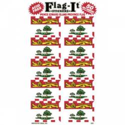 Prince Edward Island Province Canada Flag - Pack Of 50 Mini Stickers