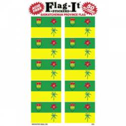 Saskatchewan Province Canada Flag - Pack Of 50 Mini Stickers