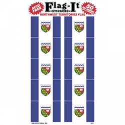 Northwest Territories Canada Flag - Pack Of 50 Mini Stickers