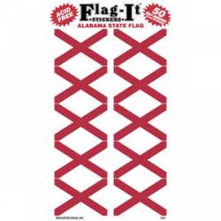 Alabama State Flag - Pack Of 50 Mini Stickers