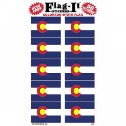 Colorado State Flag - Pack Of 50 Mini Stickers