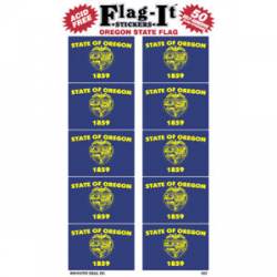 Oregon State Flag - Pack Of 50 Mini Stickers