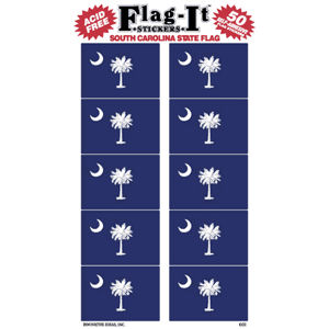 South Carolina State Flag - Pack Of 50 Mini Stickers