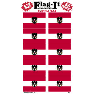 Austria Flag - Pack Of 50 Mini Stickers