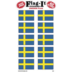 Sweden Flag - Pack Of 50 Mini Stickers at Sticker Shoppe