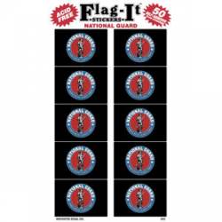 National Guard Flag - Pack Of 50 Mini Stickers