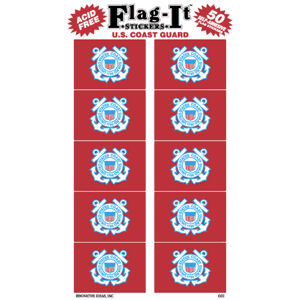 Coast Guard Flag - Pack Of 50 Mini Stickers