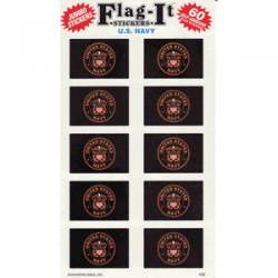 United States Navy - Sheet Of 10 Mini Stickers