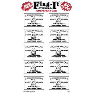 Culpeper Flag - Pack Of 60 Mini Stickers