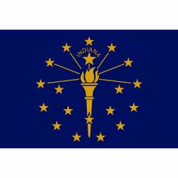 State of Indiana Flag Reflective Decal Bumper Sticker 