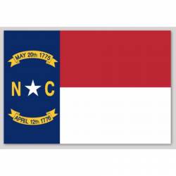 State Of North Carolina Flag - Vinyl Sticker