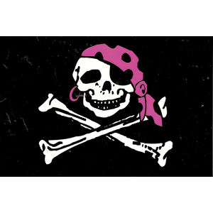 Pirate Girl Flag - Sticker