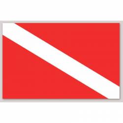 Scuba Dive Diver Flag - Sticker