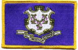 Connecticut Flag - Embroidered Iron On Patch
