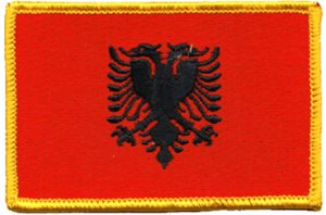 Albania Flag - Embroidered Iron-On Patch