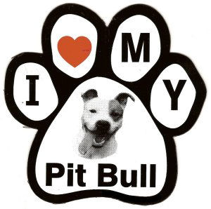 I Love My Pit Bull - Paw Magnet