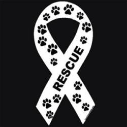 Rescue - White Ribbon Magnet